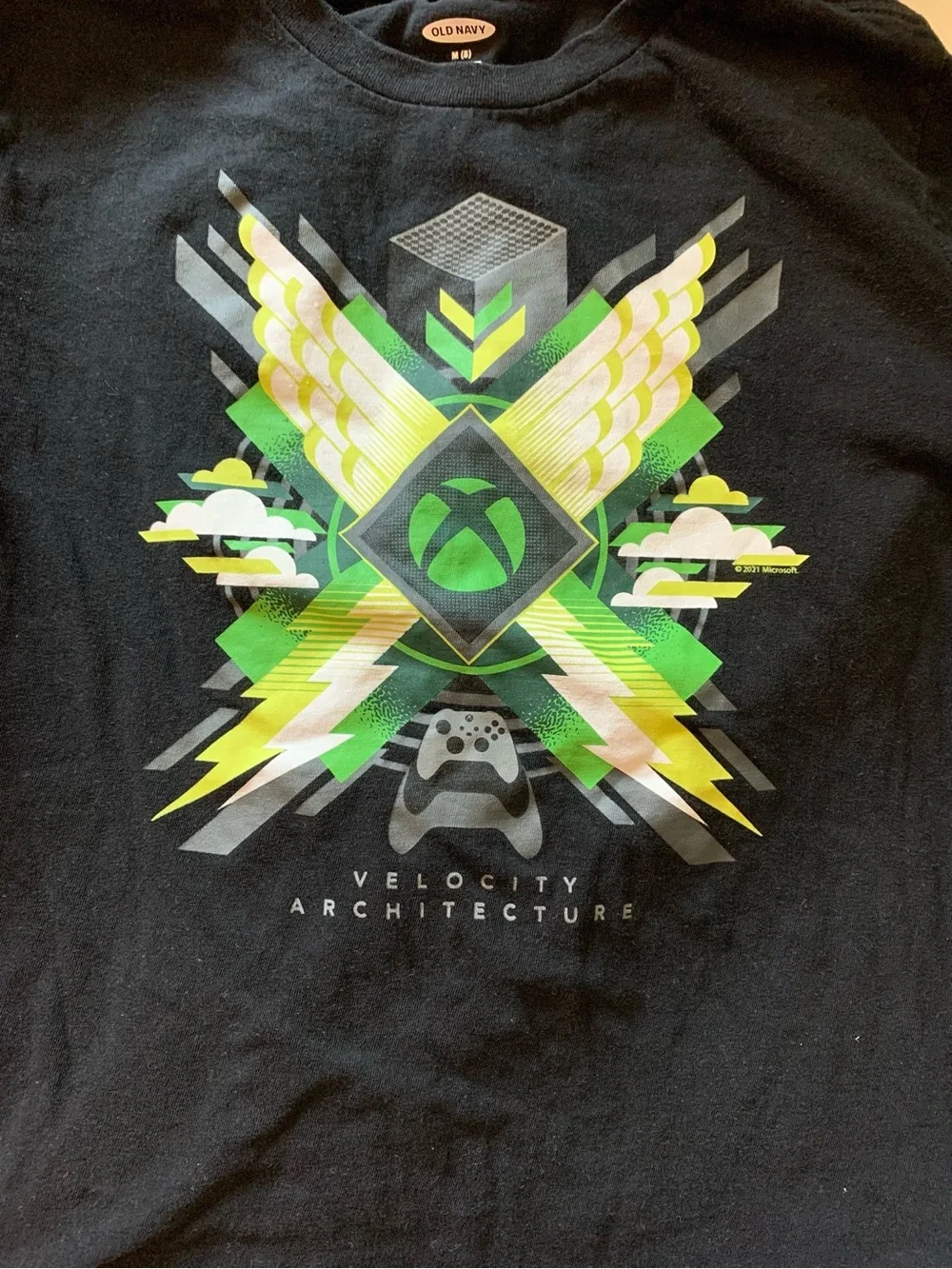 Old Navy Xbox Velocity Architecture Graphic Tee - Black - Child Size Medium